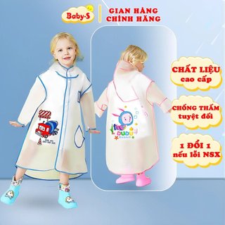 Áo mưa cho bé 2-10 tuổi nhiều hoạ tiết ngộ nghĩnh đáng yêu, chất liệu cao cấp chống thấm tốt Baby-S – SAM016