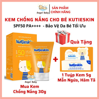 Kem Chống Nắng Cho Bé Kutieskin, Giúp Bảo Vệ Da Bé Chống Lại Tia UV, Ánh Nắng Mặt Trời, Dùng Cho Trẻ Từ 6 Tháng Tuổi