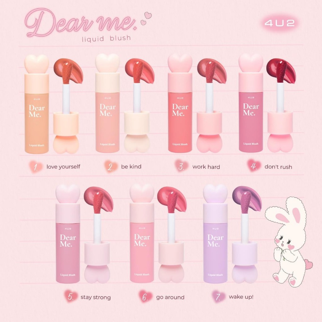 [Đủ 7 Màu] Má Hồng 4U2 Dear Me Liquid Blush Thái Lan Chính Hãng 3.7g