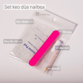 Set keo dũa nailbox đóng gói sẵn gồm 5 món