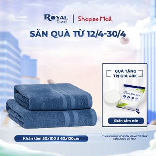 Khăn Tắm Royal Towel 50x100, 60x120cm 100% Cotton Mềm Mại, Thấm Hút, Kháng Khuẩn