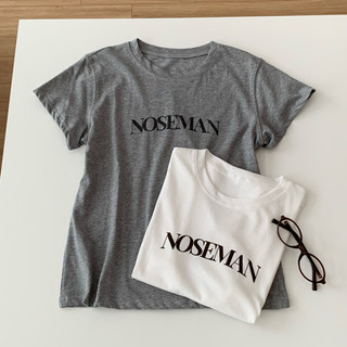 NUTCLOSET - Áo thun cộc tay cổ tròn in chữ Noseman 8133_A1337