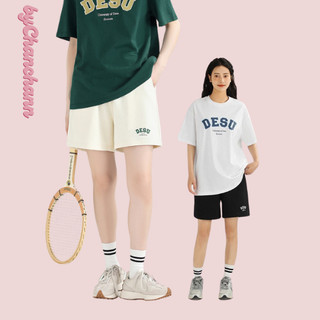 Quần shorts DESSUU ngắn cạp chun basic logo DESU ByChanChann