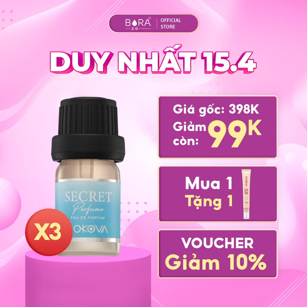 Combo 3 Nước hoa cô bé - DOKOVA SECRET PERFUME 5ml