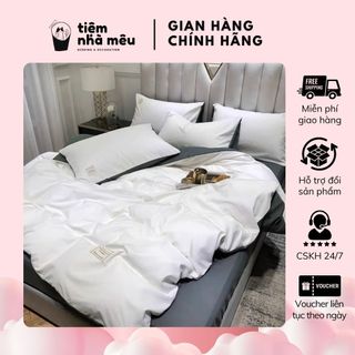 Bộ Vỏ Chăn Drap Ga Gối 4 Món  Cotton TC Trơn Basic Mix Fullsize m6 m8 2m Nhập Khẩu Tiệm Nhà Mêu