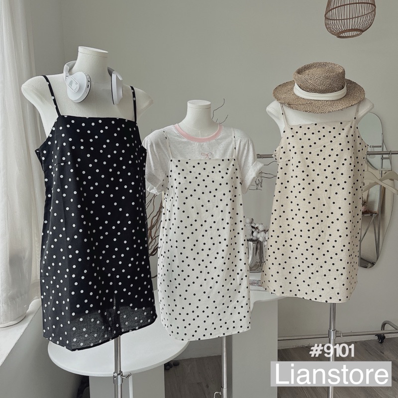 @LIANSTORE - Áo váy chấm bi QC dáng basic (9101)