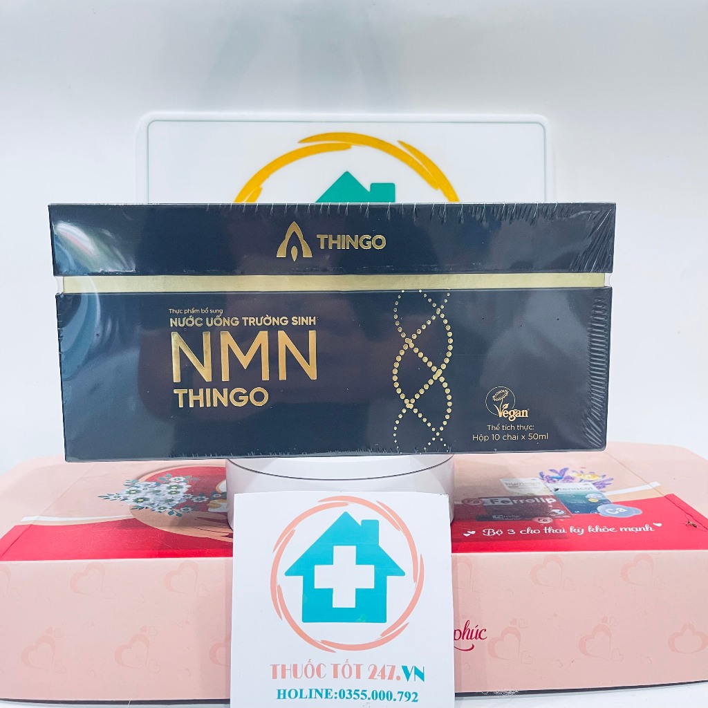 Nước uống trường sinh NMN Thingo ,trẻ hóa làn da, tăng cường sức khỏe, 1 hộp 10 chaix50ml
