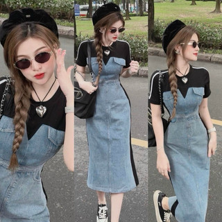 ĐẦM THUN PHỐI JEAN BODY 60-90kg ( Big Size Huỳnh Ngọc )