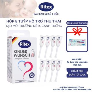 Gel Tạo Môi Trường Kiềm RITEX KINDERWUNSCH Hỗ Trợ Mang Thai Tự Nhiên Hộp 8 Tuýp