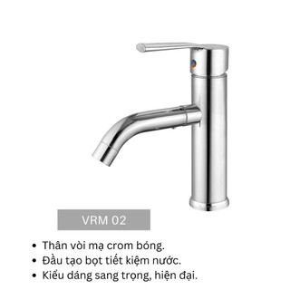 Vòi rửa mặt lavabo nóng lạnh mạ crom- tặng kèm 2 dây cấp