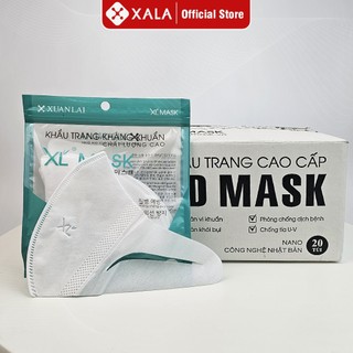 Khẩu trang 3D Xuân Lai quai mềm - Thùng 200 chiếc túi zip