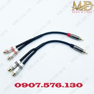 Dây chia tín hiệu av 1 ra 2 dài 30cm chống nhiễu loại tốt - cable rca 1-2
