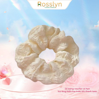 Cột Tóc Vải Scrunchies Họa Tiết Caro Vintage Hàn Quốc, Dây Buộc Tóc Scrunchies Cứng - Rosslyn Store