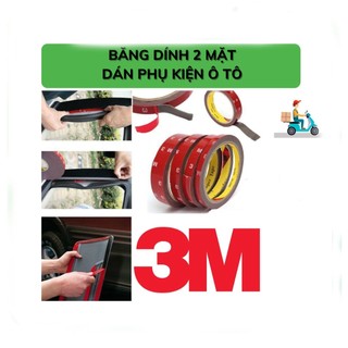 Băng keo 3m 2 mặt xám gpl dày 1.1mm chính hãng, cuộn 3m-11m, nhiều khổ