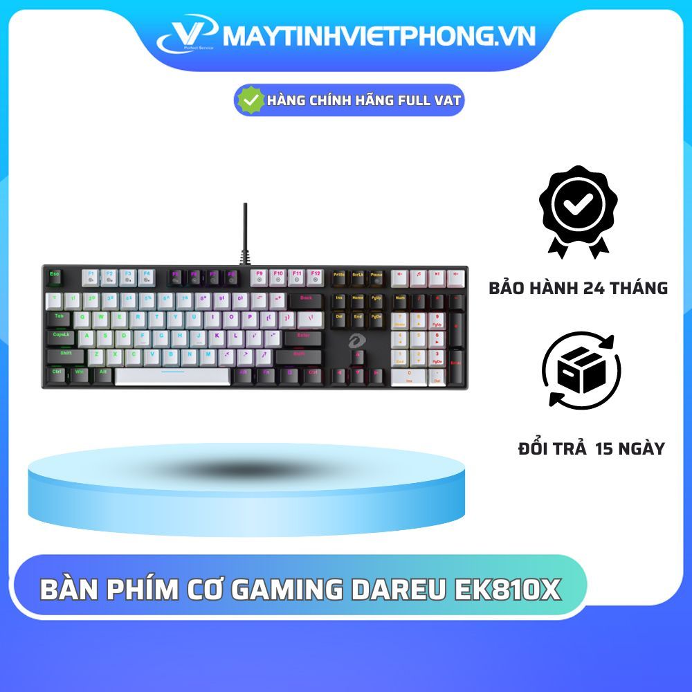 BÀN PHÍM QUANG CƠ DAREU EK810X BLACK (BLUE SWITCH) [HÀNG FULL VAT]