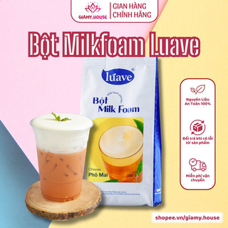 Bột milkfoam luave vị phô mai 500gr, gói chiết lẻ 100gr