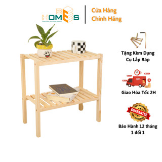 Kệ Giày Behomes 2 Tầng 50cm Gỗ Thông Cao Cấp Chống Mối Mọt Cong Vênh
