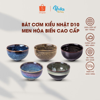Bát Cơm Kiểu Nhật D10 (5 Màu) Men Cao Cấp - Bát Súp - Bát Ăn Cơm  - Gốm Sứ Bát Tràng
