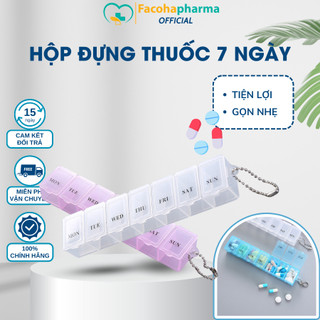  Hộp đựng thuốc mini bỏ túi chia 7 ngăn 7 ngày trong tuần tiện lợi nhựa PP bền và an toàn khi sử dụng 