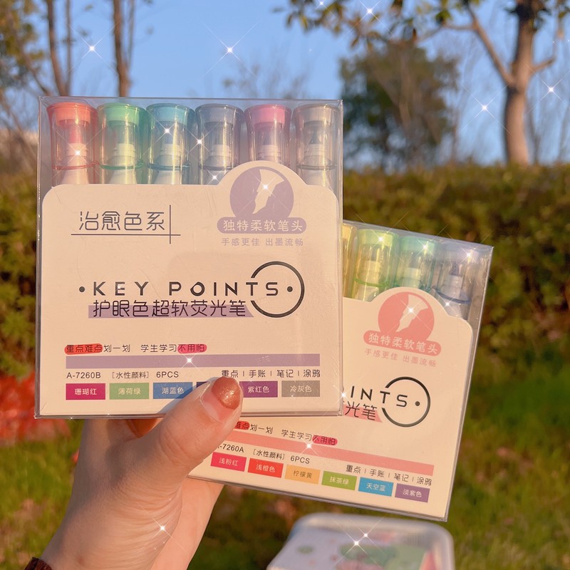 Bút đánh dấu highlight super-soft KEY POINTS tone màu pastel