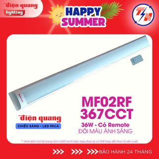Bộ đèn LED MICA SMART Điện Quang ĐQ LED MF02RF 367CCT ( 36W, điều chỉnh độ sáng và nhiệt độ màu, nhôm nhựa )