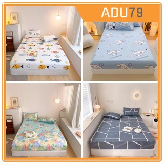 [FREESHIP ❤️] Bộ Ga Giường Và Vỏ Gối Cotton Korea ADU79 Bedding Đủ Kích Thước Trải Nệm 1m4, 1m6, 1m8 Chưa Gồm Chăn0