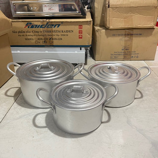 Bộ 3 nồi nhôm bắc-nồi nhôm nấu canh size 16-18-20cm