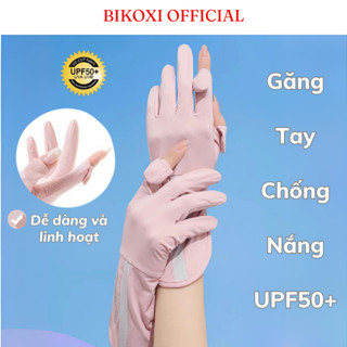 Găng Tay Chống Nắng BIKOXI Chống Tia UPF50+ Hở Ngón Ngăn Tia UV Bảo Vệ Da Tay