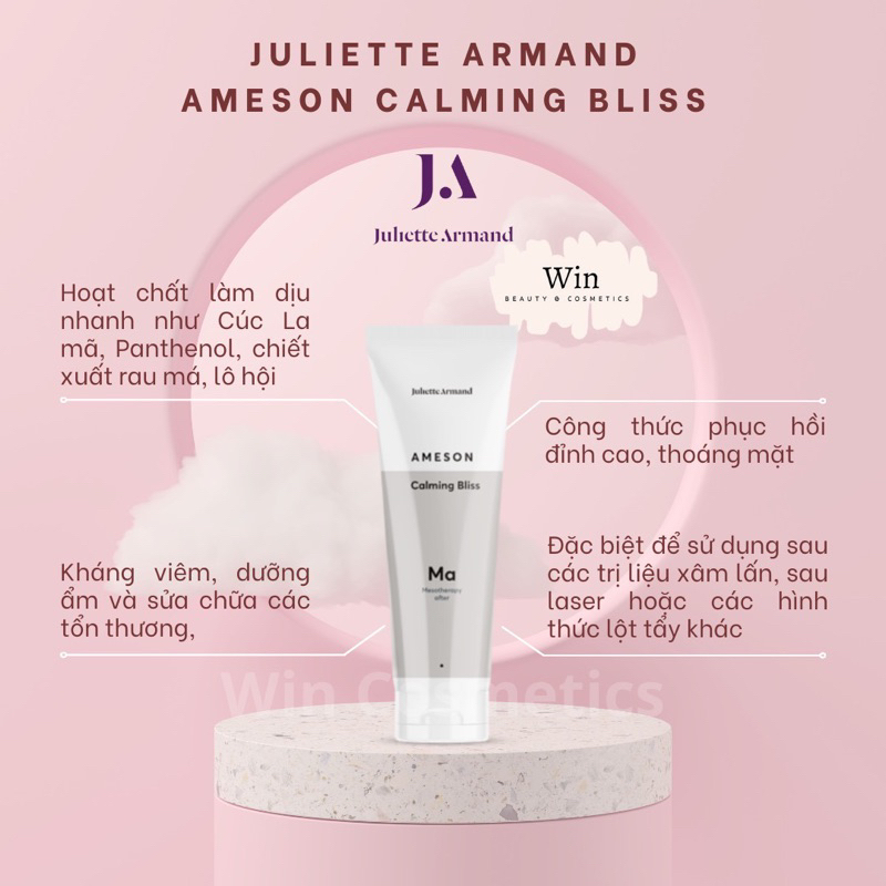 [Hàng Công Ty] Kem dưỡng Juliette Armand Calming Bliss - Repair Gel - Wincosmetic