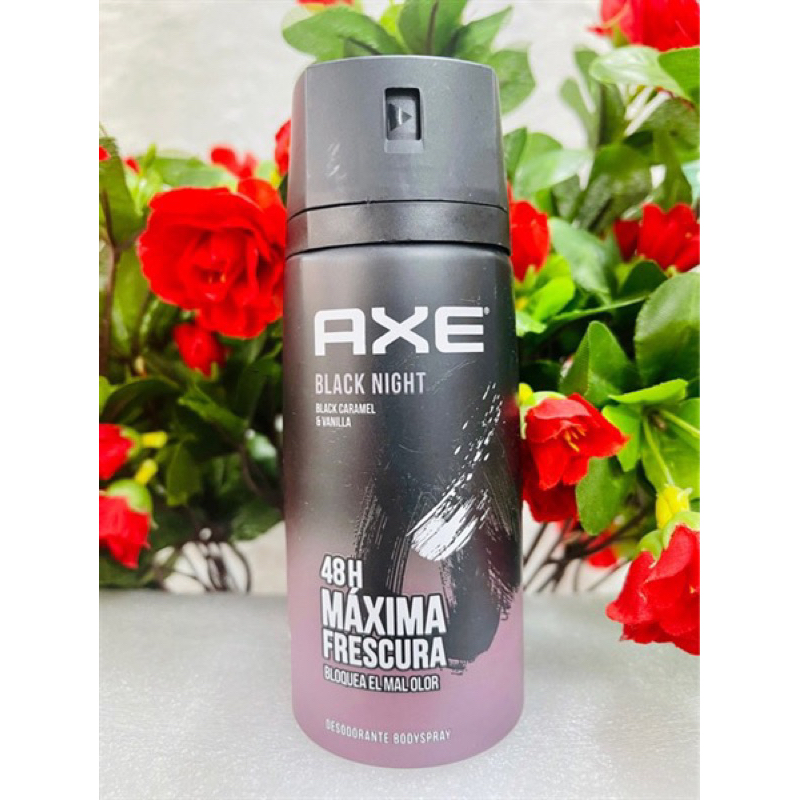 Xịt Khử Mùi Nam AXE Black Night Black Caramel & Vanilla Ngăn Tiết Mồ Hôi Khô Thoáng 150mL