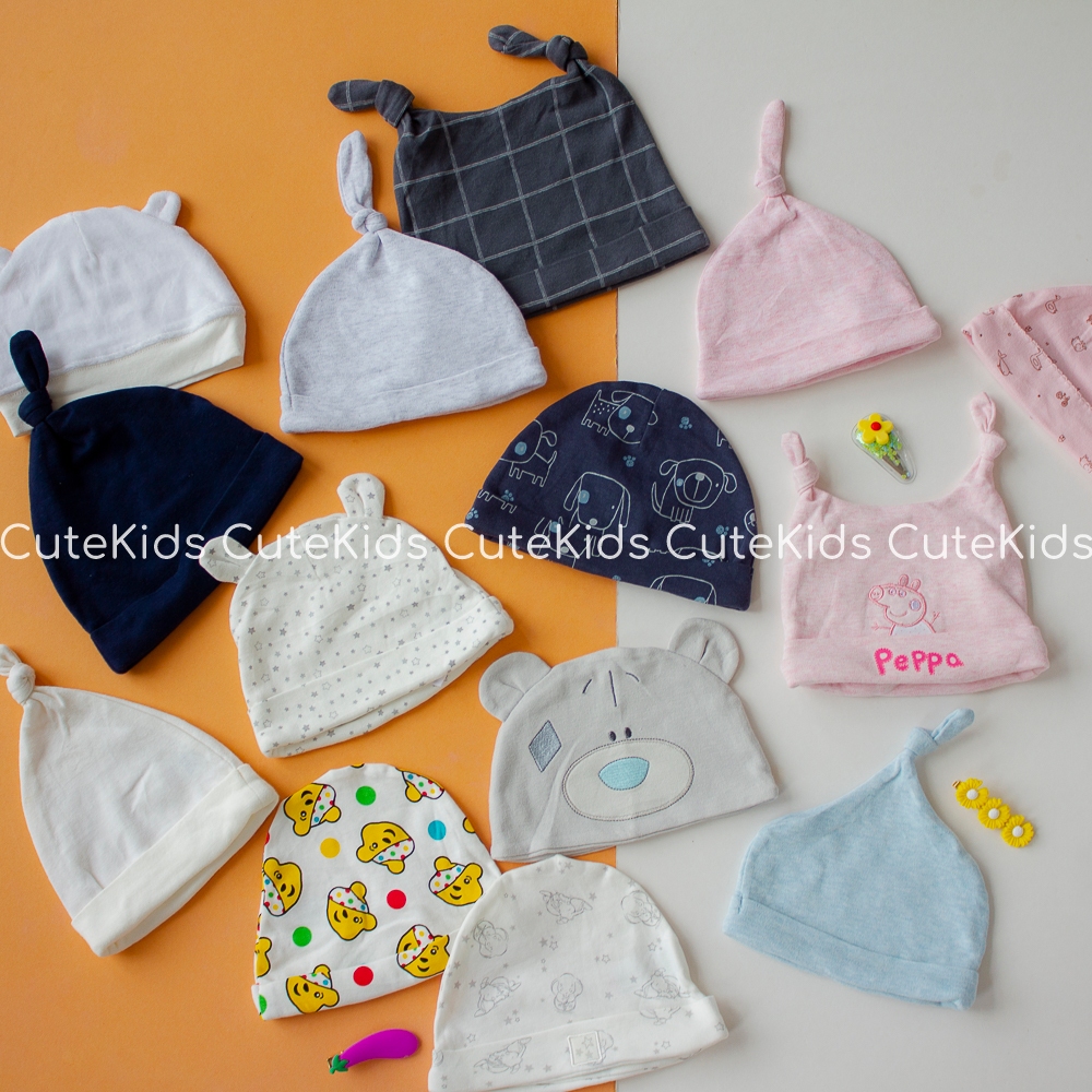 Nón/mũ sơ sinh xuất xịn (6M-18M)