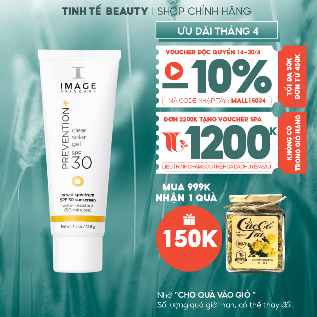 Gel chống nắng dành cho mọi loại da image skincare prevetion clear solar gel spf30 42.5g