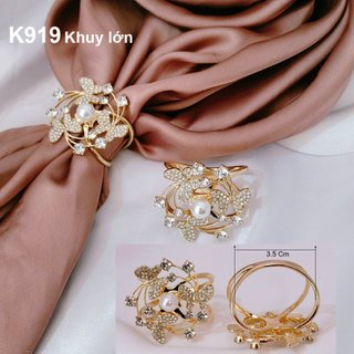 Goti nút thắt khăn quàng cổ lụa khuy khóa cài khăn choàng cổ lụa cỡ lớn thanh lịch k919