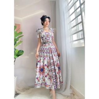 đầm lụa cột dây