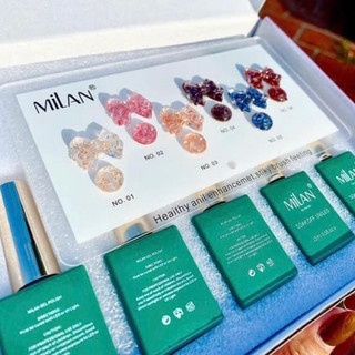 Set sơn thạch nhũ xà cừ Milan 6 chai tặng bảng màu