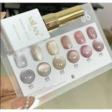 Set sơn gel Mi lan 6 màu mắt mèo ánh trăng