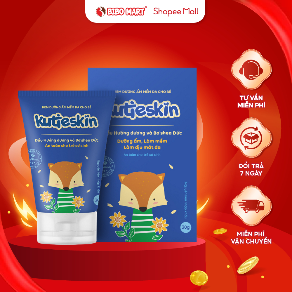  Kem Dưỡng Ẩm Kutieskin 30gr Kem Bôi Dịu Da Các Vết Ửng Đỏ Lành Tính Cho Bé Sơ Sinh Và Trẻ Nhỏ - Bibomart 