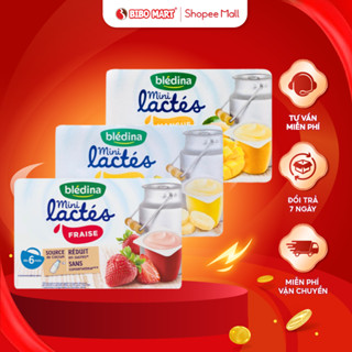Sữa Chua Bledina Pháp Sữa Chua Nguội Ăn Dặm Vị Dâu, Chuối, Xoài, Lê Cho Bé Từ 6 Tháng Chính Hãng Vỉ 6 Hộp - Bibomart