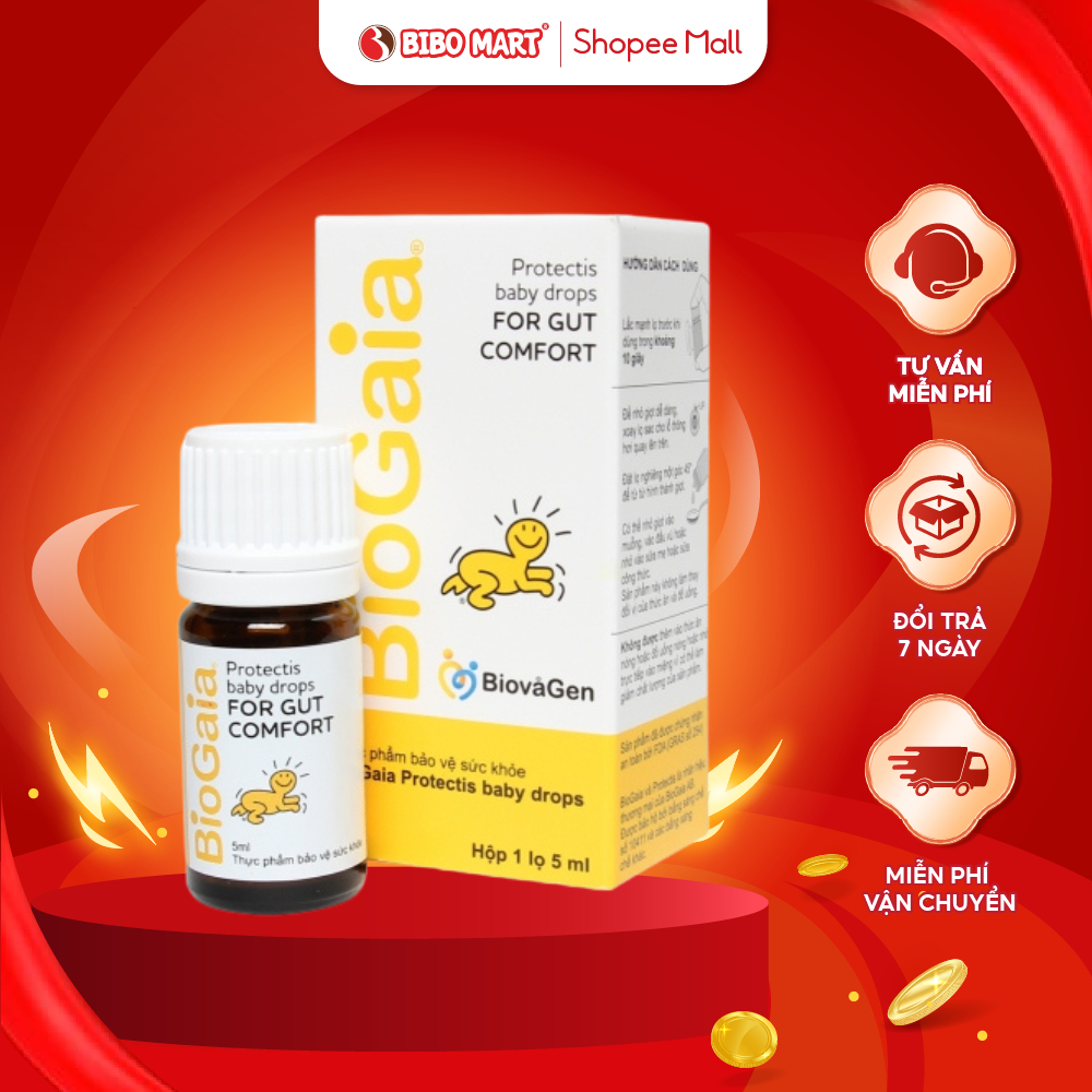  Men Vi Sinh BioGaia Protectis Drops Hỗ Trợ Tiêu Hóa Cho Bé Lọ 5 ml - Bibomart 
