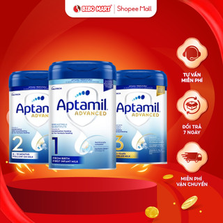 Sữa Bột Aptamil Advanced Anh Hàng Chính Hãng Tăng Cường Đề Kháng Cho Bé Phát Triển Toàn Diện Số 1 2 3 800g - Bibomart