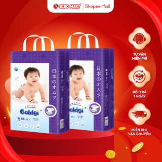  Tã Dán Goldgi Premium Chính Hãng Nội Địa Nhật Bản Chống Tràn Thấm Hút Tốt An Toàn Cho Bé Size NB S M L - Bibomart 