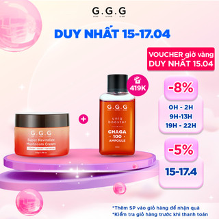 Kem Nấm dịu da, cấp ẩm chuyên sâu, phục hồi & tái tạo da G.G.G Super Revitalize Mushroom Cream 50g kem dưỡng trắng da