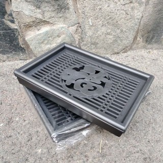 <Video SP> Khay trà Nhựa giả gỗ mẫu mới. (22*31*4cm)