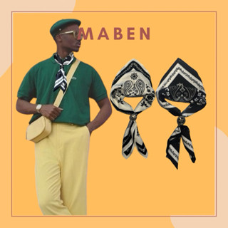 Khăn bandana hoạ tiết hình hoa thời trang size 53x53cm Khăn thời trang nam - Maben
