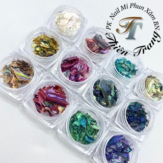 Set xà cừ vân gỗ 12 màu trang trí móng tay dụng cụ làm móng