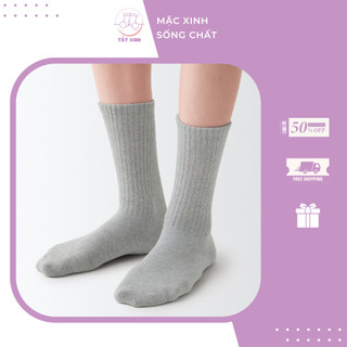 Tất nam cao cổ màu xám nhạt xuất Nhật