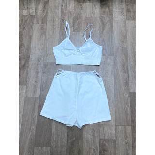 SET ÁO CROP VÀ QUẦN SHORT LƯNG CAO XUẤT DƯ
