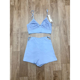 SET ÁO CROP VÀ QUẦN SHORT LƯNG CAO XUẤT DƯ