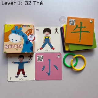 Thẻ Flashcard Song Ngữ Trung/Anh Kết Hợp Theo Từng Cấp Độ