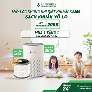Máy Lọc Không Khí Diệt Khuẩn UVGREEN KA350 40m2 - UVC LED, Lõi Lọc HEPA H13 Lọc Sạch Bụi Mịn, Mùi, Khói, Bảo Hành 24T
